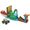 Hot Wheels - Monster Trucks Palude del Coccodrillo Playset, da usare con l'acqua e 1 veicolo Monster Trucks Color Shifters, Giocattolo per Bambini 4+ Anni, HGV14