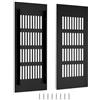 QIMEI-SHOP Griglia di Ventilazione Rettangolari Griglia d'aria Alluminio Griglie D'Aerazione con Vite per Sfiato di Porte Armadi Scarpiere 20 x 8 cm Nero 2 Pezzi