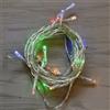 Prequ Catena Luminosa, 20 led, 1,3 metri, Multicolore, Luce Fissa, Cavo Trasparente, a batteria