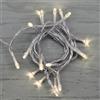 Prequ Catena Luminosa, 20 led, 1,3 metri, Bianco Caldo, Luce Fissa, Cavo Trasparente, a batteria
