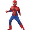 Rubie's Costume Spiderman Deluxe con Muscoli Bambino 3-4 anni