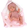 Arias Bambola Reborn Natal Rosa Collezione Elegance 30 Cm con Portabebé