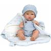 Arias Bambola Reborn Natal Azul Collezione Elegance 30 Cm con Portabebé