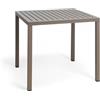 Nardi Tavolo Quadrato Cube 80 x 80 cm da Giardino in DurelTOP e Alluminio - Tortora