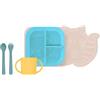 Miniland Set Pappa Neonato con Tovaglietta Antiscivolo - Azzurro