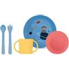 Miniland Set Pappa con Piatto Piano, Piatto Fondo, Bicchiere e Posate - Blu