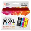 ejet 903XL - Cartucce d'inchiostro multipack compatibili con cartucce HP 903 XL con chip di ultima generazione per stampanti HP Officejet Pro 6950 6960 6970 All-in-One (confezione da 4 pezzi, nero