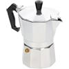 Mediawave Store Moka Caffettiera Classica 3 Tazze Caffè Express Alluminio Manico Anti Scottatura