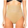 Mediawave Store Panciera Vita Alta Slip Culotte Donna Guaina Contenitiva Modellante in Cotone XL Beige