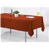 Mediawave Store Tovaglia da tavola in cotone 150 x 200 cm vari colori tinta unita orlo decorato Rosso