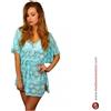 Mediawave Store A01 Copricostume mod. Elodie MWS AHEAD effetto uncinetto trama floreale M Celeste