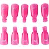 Mediawave Store 3422 Kit 10 clip rimuovi gel e semipermanente per unghie nail art Fucsia