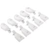 Mediawave Store 3422 Kit 10 clip rimuovi gel e semipermanente per unghie nail art Bianco