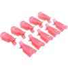 Mediawave Store 3422 Kit 10 clip rimuovi gel e semipermanente per unghie nail art Corallo