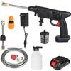 Mediawave Store Pistola Idropulitrice Wireless Batteria 24V con Getto Regolabile e Serbatoio