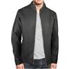 Mediawave Store Giubbotto casual NEW BRAMS uomo L-179 in similpelle mod. CASEY nero slim fit XXL