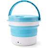 Mediawave Store Mini Lavatrice Portatile Pieghevole da Campeggio Sterilizzatore di Indumenti Azzurro