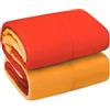 Mediawave Store Trapunta Matrimoniale Piumone Invernale Double Face 260x260cm Made in Italy Arancione