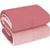 Mediawave Store Trapunta Matrimoniale Piumone Invernale Double Face 260x260cm Made in Italy Rosa cipria