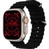 Mediawave Store Smartwatch S9 Ultra 49mm Cinturino in Silicone Orologio Digitale Contapassi Nero
