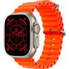 Mediawave Store Smartwatch S9 Ultra 49mm Cinturino in Silicone Orologio Digitale Contapassi Arancione