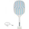 Mediawave Store Racchetta Fulmina Insetti Elettrica 098224 USB Ricaricabile UV Luce Antizanzare