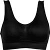 Mediawave Store Reggiseno Top Sportivo Senza Ferretto Spalla Larga Traspirante Elasticizzato Nero XL/XXL