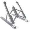 Mediawave Store Supporto Notebook PC Portatile Pieghevole 6 Livelli di Inclinazione Antiscivolo Bianco