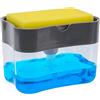 Mediawave Store Dispenser Sapone per Cucina con Spugna 2in1 Pompa Erogatore Detersivo per Piatti