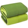Mediawave Store Trapunta Singola Piumone Invernale Imbottita Double Face 170x260cm Made in Italy Verde