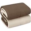Mediawave Store Trapunta Singola Piumone Invernale Imbottita Double Face 170x260cm Made in Italy Marrone