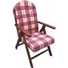 Mediawave Store Poltrona in Legno AMALFI Sedia Reclinabile MASLEGNO Cuscino Imbottito 108x65x60 Bordeaux