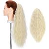Mediawave Store Extension Coda Capelli Ricci Biondi CAROL con Clip Capelli Finti 140gr da 70cm