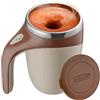 Mediawave Store Tazza da Caffè Automescolante in Acciaio Riutilizzabile Mescolazione Automatica Marrone