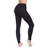 Mediawave Store Leggings Vita Alta Donna YALISHI Tessuto Elasticizzato Estivo Pantalone Sportivo Nero XL/XXL