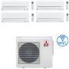 Mitsubishi Climatizzatore Condizionatore Mitsubishi MSZ-AP Wifi R32 Quadri Split Inverter 9000 + 9000 + 9000 + 12000 BTU con U.E. MXZ-4F72VF Classe A++/A+