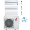 Mitsubishi Climatizzatore Condizionatore Mitsubishi Kirigamine Style Bianco più MSZ-AP Wifi Trial Split R32 Inverter 12000 + 12000 + 12000 BTU con U.E. MXZ-3F68VF NOVITÁ Classe A++/A+