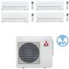 Mitsubishi Climatizzatore Condizionatore Mitsubishi MSZ-AP Wifi R32 Quadri Split Inverter 9000 + 9000 + 9000 + 12000 BTU con U.E. MXZ-4F80VF Classe A++/A+