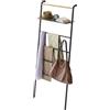 YAMAZAKI 3872 TOWER Leaning Ladder Hanger with Shelf, black, Steel/Wood, 66 x 3038 x 160 cm