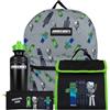 MINECRAFT Zaino Bambino Creeper Borsa Bambini | Set Zaino Scuola Elementare Bambino | Borsa Con Astuccio | One Size Nero