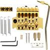 Walfront Ponte Chitarra Elettrica Oro Chitarra Elettrica Tremolo Bridge System Ponte Vibrato in Metallo per Sostituzione Floyd Rose (Oro)