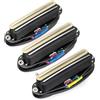 Musiclily Pro ST-DPHC Ceramico Pick Up Humbucker Formato Single Coil Super Distortion Manico Centrale Pickups Set per Chitarra Elettrica tipo Strat, Corpo Zebra Rail Cromato