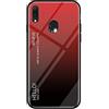 MadBee Cover per ASUS ZenFone Max PRO M1 ZB601KL [con Pellicola Proteggi Schermo],Custodia Protettiva in Vetro Temperato 9H [Motivo in Marmo] + Cornice Paraurti in Silicone Morbido Case (Rosso)
