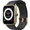 Vowtop Smartwatch per Uomo e Donna 1.69'' con Alexa, Monitoraggio Ossigeno, Frequenza Cardiaca, Sonno, Fitness, Notifiche. 14 Modalità Sportive.‎Compatibile con Android iOS,Nero e Dorato