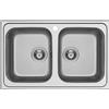 SCHOCK Lavello Cucina 2 Vasche da Incasso Semifilo Larghezza 79 Cm in Acciaio Inox N200 - MASTN200S