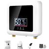 KKnoon Scaldabagno istantaneo Mini scaldabagno elettrico senza serbatoio Display a LED a parete Supporto termostato Modalità/Regolazione potenza per cucina di casa Bagno