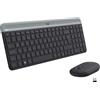 LOGITECH MK470 SLIM NERO COMBO TASTIERA E MOUSE WIRELESS