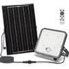 Aigostar Faro Led 120W Grigio con pannello solare IP66 Bianco freddo 6500K Dimmerabile telecomando con sensore crepuscolare e di movimento Aigostar