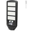 Aigostar Lampione stradale Led 200W Nero con pannello solare IP65 Bianco freddo 6500K con sensore crepuscolare e di movimento Aigostar