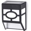 Aigostar Applique Led 1W Nero con pannello solare IP44 Bianco caldo 2700K con sensore crepuscolare Aigostar